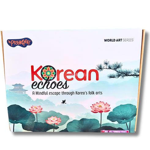 Korean Echoes Art & Mindfulness Kit: A Creative Journey Through Minhwa, Dancheong & Maedeup