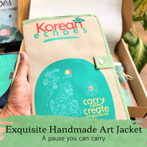 Korean Echoes Art & Mindfulness Kit: A Creative Journey Through Minhwa, Dancheong & Maedeup